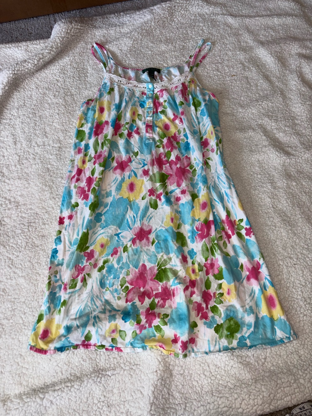 Lauren Ralph Lauren Floral Night Gown in Pink, Blue & Yellow